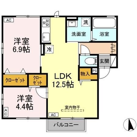 仮）D-room大沼町１丁目PJ　A棟の物件間取画像